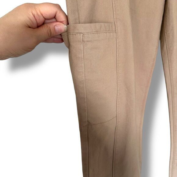 Woolrich Women’s Heavy Cotton Pants Tan Side Pocket Straight Leg Size 8 - Picture 5 of 10